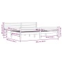 Estructura de cama de madera maciza negro 200x200 cm de vidaXL, Camas y somieres - Ref: Foro24-814843, Precio: 171,98 €, Desc...