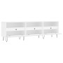 Mueble de TV madera contrachapada blanco 150x30x44,5 cm en Muebles TV | Comprar online en Foru.es