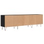 Mueble de TV madera contrachapada negro 150x30x44,5 cm en Muebles TV | Comprar online en Foru.es