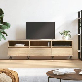 Mueble de TV madera contrachapada roble Sonoma 150x30x44,5 cm en Muebles TV | Comprar online en Foru.es