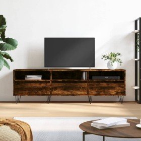 Mueble de TV madera contrachapada roble ahumado 150x30x44,5 cm en Muebles TV | Comprar online en Foru.es