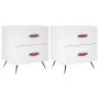 Mesitas de noche 2 uds madera ingeniería blanco 40x35x47,5 cm de vidaXL, Mesitas de noche - Ref: Foro24-827245, Precio: 72,39...