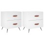 Mesitas de noche 2 uds madera ingeniería blanco 40x35x47,5 cm de vidaXL, Mesitas de noche - Ref: Foro24-827245, Precio: 73,17...