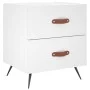 Mesitas de noche 2 uds madera ingeniería blanco 40x35x47,5 cm de vidaXL, Mesitas de noche - Ref: Foro24-827245, Precio: 72,39...