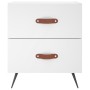 Mesitas de noche 2 uds madera ingeniería blanco 40x35x47,5 cm de vidaXL, Mesitas de noche - Ref: Foro24-827245, Precio: 73,17...