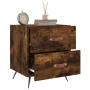 Mesita noche 2 uds madera ingeniería roble ahumado 40x35x47,5cm de vidaXL, Mesitas de noche - Ref: Foro24-827255, Precio: 57,...
