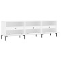 Mueble de TV madera contrachapada blanco 150x30x44,5 cm en Muebles TV | Comprar online en Foru.es