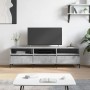 Mueble de TV madera contrachapada gris hormigón 150x30x44,5 cm en Muebles TV | Comprar online en Foru.es