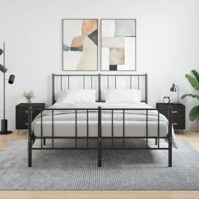 Nachttische 2 Stück, schwarzes Holzwerkstoff, 40 x 35 x 47,5 cm von vidaXL, Nachttische - Ref: Foro24-827247, Preis: 82,43 €,...