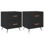 Mesitas de noche 2 uds madera ingeniería negro 40x35x47,5 cm de vidaXL, Mesitas de noche - Ref: Foro24-827247, Precio: 82,43 ...