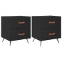 Mesitas de noche 2 uds madera ingeniería negro 40x35x47,5 cm de vidaXL, Mesitas de noche - Ref: Foro24-827247, Precio: 83,47 ...