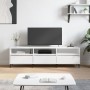 Mueble de TV madera contrachapada blanco 150x30x44,5 cm en Muebles TV | Comprar online en Foru.es