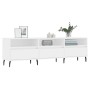 Mueble de TV madera contrachapada blanco 150x30x44,5 cm en Muebles TV | Comprar online en Foru.es