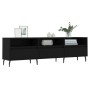 Mueble de TV madera contrachapada negro 150x30x44,5 cm en Muebles TV | Comprar online en Foru.es