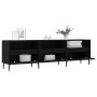 Mueble de TV madera contrachapada negro 150x30x44,5 cm en Muebles TV | Comprar online en Foru.es