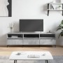 Mueble de TV madera contrachapada gris hormigón 150x30x44,5 cm en Muebles TV | Comprar online en Foru.es