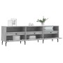 Mueble de TV madera contrachapada gris hormigón 150x30x44,5 cm en Muebles TV | Comprar online en Foru.es