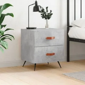 Engineered wood gray concrete bedside table 40x35x47.5 cm by vidaXL, Nightstands - Ref: Foro24-827252, Price: 45,40 €, Discou...