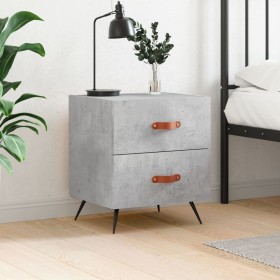 Mesita de noche madera ingeniería gris hormigón 40x35x47,5 cm de vidaXL, Mesitas de noche - Ref: Foro24-827252, Precio: 45,94...