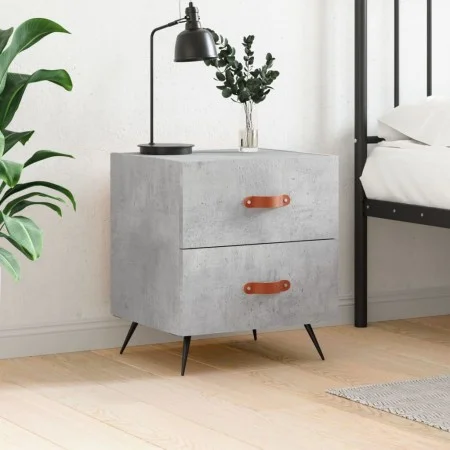 Engineered wood gray concrete bedside table 40x35x47.5 cm by vidaXL, Nightstands - Ref: Foro24-827252, Price: 45,40 €, Discou...