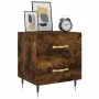 Bedside table 2 units smoked oak engineered wood 40x35x47.5cm by vidaXL, Nightstands - Ref: Foro24-827271, Price: 59,33 €, Di...
