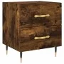Bedside table 2 units smoked oak engineered wood 40x35x47.5cm by vidaXL, Nightstands - Ref: Foro24-827271, Price: 59,33 €, Di...