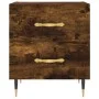 Bedside table 2 units smoked oak engineered wood 40x35x47.5cm by vidaXL, Nightstands - Ref: Foro24-827271, Price: 59,33 €, Di...