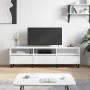 Mueble de TV madera contrachapada blanco 150x30x44,5 cm en Muebles TV | Comprar online en Foru.es