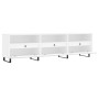 Mueble de TV madera contrachapada blanco 150x30x44,5 cm en Muebles TV | Comprar online en Foru.es