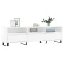 Mueble de TV madera contrachapada blanco brillo 150x30x44,5 cm en Muebles TV | Comprar online en Foru.es