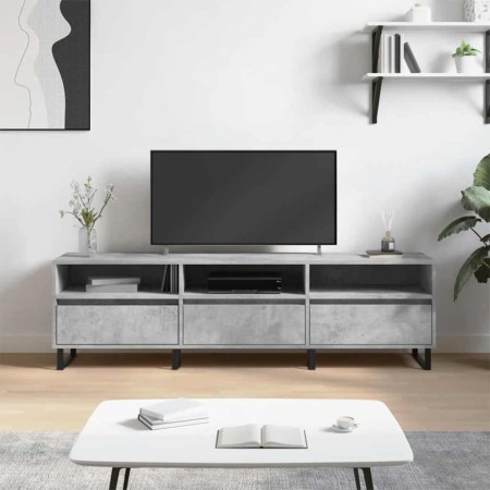 Mueble de TV madera contrachapada gris hormigón 150x30x44,5 cm en Muebles TV | Comprar online en Foru.es