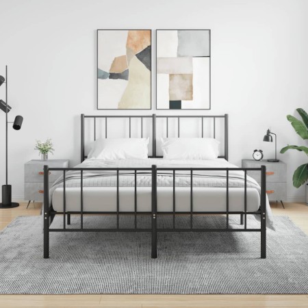 Mesita noche 2 uds madera ingeniería gris hormigón 40x35x47,5cm de vidaXL, Mesitas de noche - Ref: Foro24-827253, Precio: 65,...