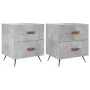 Mesita noche 2 uds madera ingeniería gris hormigón 40x35x47,5cm de vidaXL, Mesitas de noche - Ref: Foro24-827253, Precio: 64,...