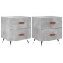 Mesita noche 2 uds madera ingeniería gris hormigón 40x35x47,5cm de vidaXL, Mesitas de noche - Ref: Foro24-827253, Precio: 65,...