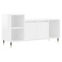 Mueble de TV madera contrachapada blanco brillo 100x35x55 cm en Muebles TV | Comprar online en Foru.es
