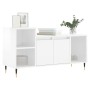 Mueble de TV madera contrachapada blanco brillo 100x35x55 cm en Muebles TV | Comprar online en Foru.es