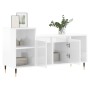 Mueble de TV madera contrachapada blanco brillo 100x35x55 cm en Muebles TV | Comprar online en Foru.es