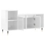 Mueble de TV madera contrachapada blanco brillo 100x35x55 cm en Muebles TV | Comprar online en Foru.es