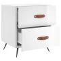 Glossy white engineered wood bedside table 40x35x47.5cm by vidaXL, Nightstands - Ref: Foro24-827248, Price: 49,54 €, Discount: %