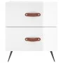 Glossy white engineered wood bedside table 40x35x47.5cm by vidaXL, Nightstands - Ref: Foro24-827248, Price: 49,54 €, Discount: %
