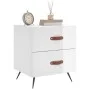 Glossy white engineered wood bedside table 40x35x47.5cm by vidaXL, Nightstands - Ref: Foro24-827248, Price: 49,54 €, Discount: %