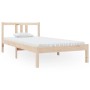 Estructura de cama madera maciza 90x190 cm de vidaXL, Camas y somieres - Ref: Foro24-814849, Precio: 83,62 €, Descuento: %