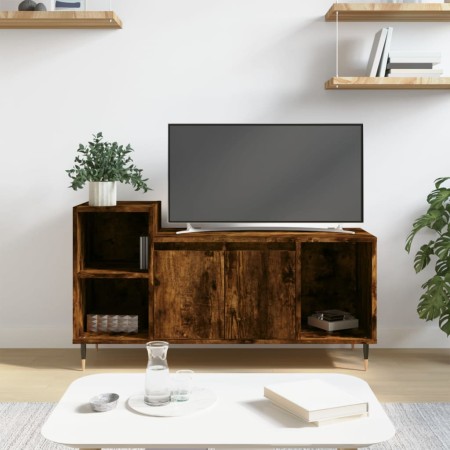 Mueble para TV madera contrachapada roble ahumado 100x35x55 cm en Muebles TV | Comprar online en Foru.es