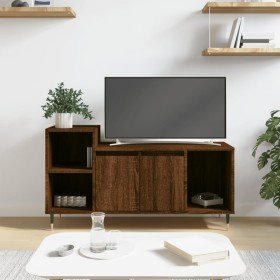 Mueble para TV madera contrachapada marrón roble 100x35x55 cm en Muebles TV | Comprar online en Foru.es