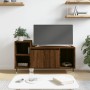 Mueble para TV madera contrachapada marrón roble 100x35x55 cm en Muebles TV | Comprar online en Foru.es