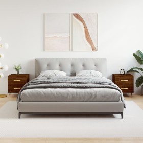 Mesita noche 2 uds madera ingeniería marrón roble 40x35x47,5 cm de vidaXL, Mesitas de noche - Ref: Foro24-827275, Precio: 83,...