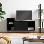 Mueble para TV madera contrachapada negro 100x35x55 cm en Muebles TV | Comprar online en Foru.es