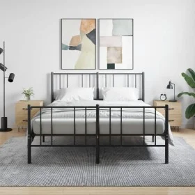 Mesita noche 2 uds madera ingeniería roble Sonoma 40x35x47,5 cm de vidaXL, Mesitas de noche - Ref: Foro24-827299, Precio: 78,...