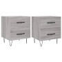Mesitas noche 2 uds madera ingeniería gris Sonoma 40x35x47,5 cm de vidaXL, Mesitas de noche - Ref: Foro24-827305, Precio: 60,...