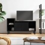 Mueble para TV madera contrachapada negro 100x35x55 cm en Muebles TV | Comprar online en Foru.es